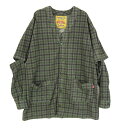 HYSTERIC GLAMOUR ヒステリックグラマー 01233CD01 VIXEN GIRL ビクセンガール 刺繍 オーバーサイズ カーディガン カーキ系 FREE メンズ【古着】【中古】