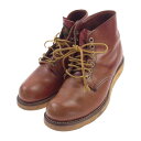 RED WING レッドウィング ブーツ 8166 半円犬タグ 6inch CLASSIC PLAIN TOE クラシック プレーントゥ ブーツ ブラウン系 US7D メンズ【中古】