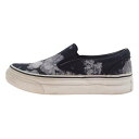 LAD MUSICIAN ラッドミュージシャン スニーカー 2118-914 CANVAS SLIP ON FLOWER 花柄 フラワー キャンバス スリッポン スニーカー ブラック系 44 メンズ【中古】