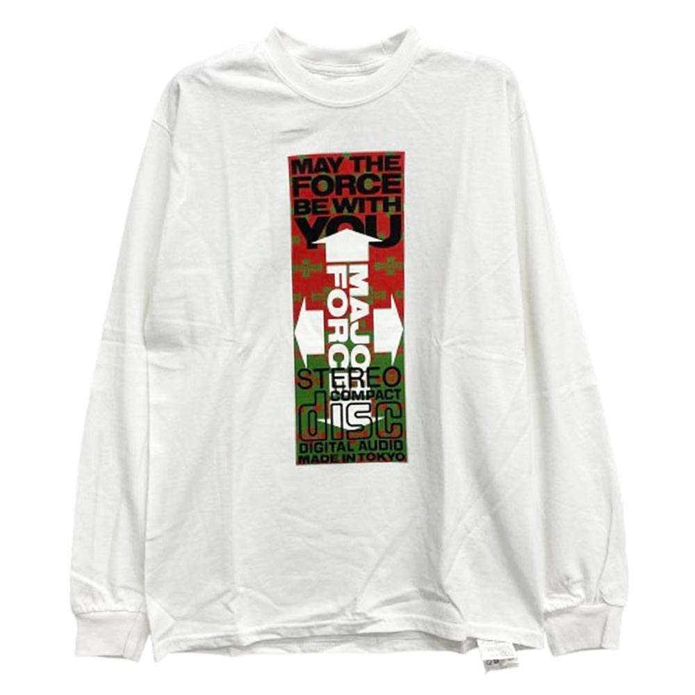 ルーカーバイネイバーフッド LUKER BY NEIGHBORHOOD フロントロゴプリント クルーネック 長袖 Tシャツ ホワイト系 M 【美品】 メンズ【古着】【中古】