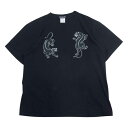 RUDE GALLERY ルードギャラリー THE DISTORTION DISTRICTS PANTHER TEE パンサー プリント 半袖 Tシャツ ブラック系 XL メンズ【古着】【中古】