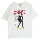 HYSTERIC GLAMOUR ヒステリックグラマー 02182CT01 MICHAEL JACKSON OFF THE WALL Tee MJ マイケル ジャクソン フォト プリント 半袖 Tシャツ ホワイト系 L メンズ【古着】【中古】