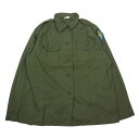 アメリカ軍 U.S.ARMY 8410-782-3304 67年製 60s コットンポプリン ミリタリー シャツ カーキ系 20 レディース【古着】【中古】