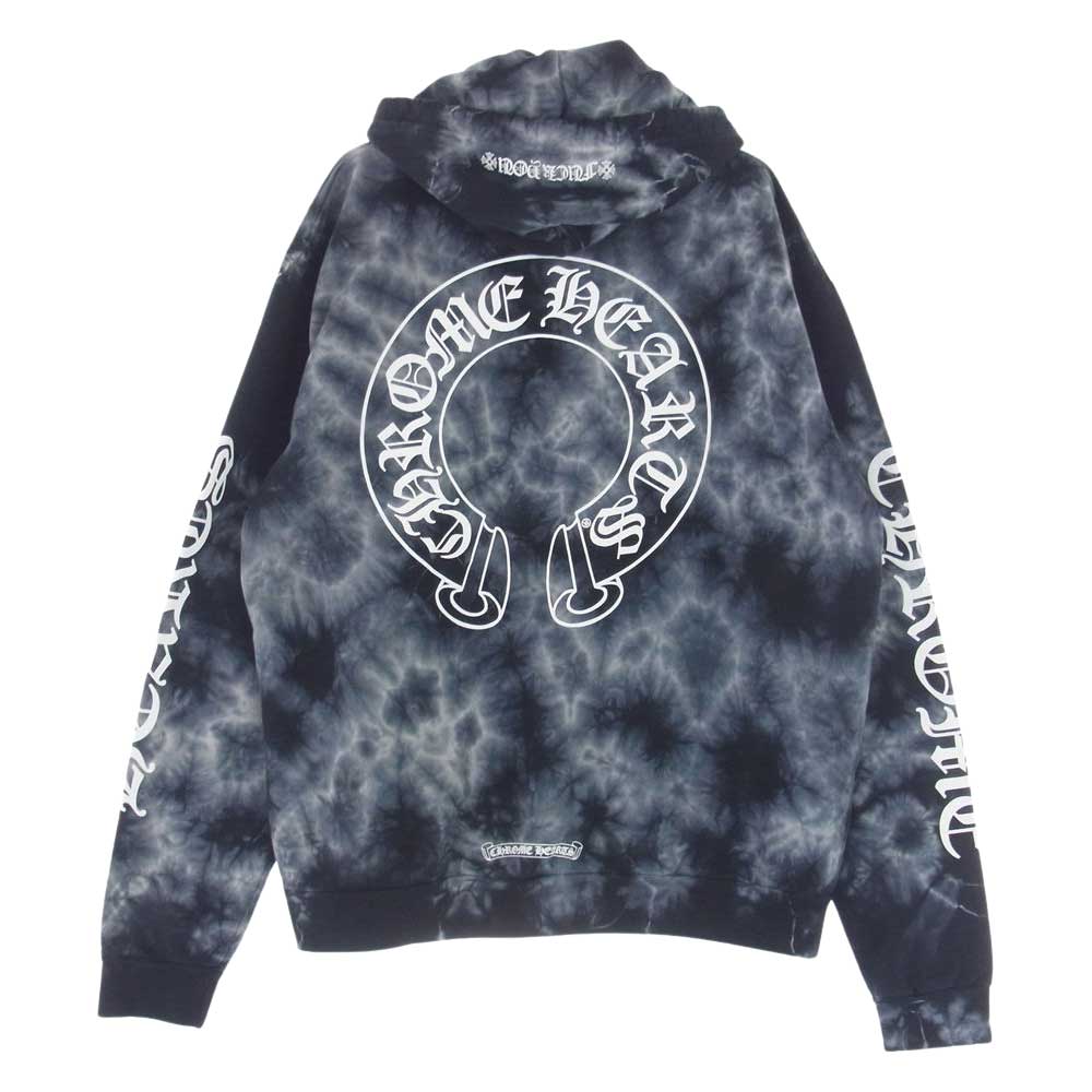 CHROME HEARTS ϡġʸ̵ ѡ Horseshoe Hoodie Black Tie Dye ۡ塼 ...