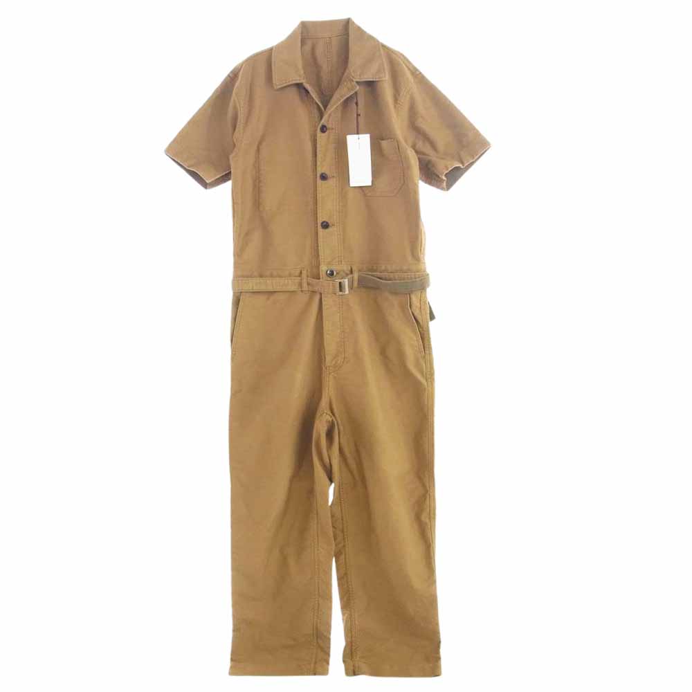 Sacai サカイ 24SS 24-03308M jumpsuit ベルテッド ジャンプスーツ オールインワン ツナギ ブラウン系 1 メンズ【古着】【中古】