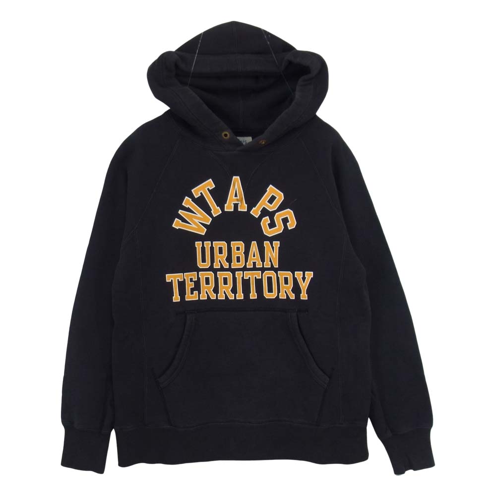 WTAPS ダブルタップス パーカー 142ATDT-CSMU8 YOUTHFUL DAYs DESIGN HOODY SWEATER ユースフル デイズ カレッジ デザイン フーディ― プルオーバー パーカー ダークネイビー系 S【中古】