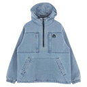 Supreme シュプリーム パーカー 22AW DN3245-469 × NIKE ACG ナイキ Denim Pullover デニム プルオーバ— ハーフジップ パーカー フーディー ライトブルー系 S 【美品】 メンズ【古着】【中古】