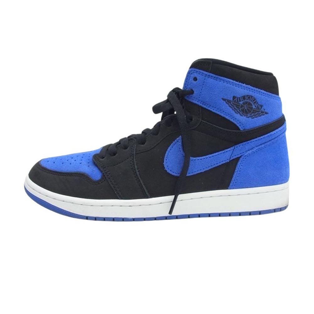 NIKE ナイキ スニーカー DZ5485-042 フェイクバスターズ鑑定済 Air Jordan 1 Retro High OG Royal Reimagined AJ1 エアジョーダン レトロ ハイ ロイヤル リイマジンド スニーカー ブラック系 ブルー系 28cm メンズ【中古】