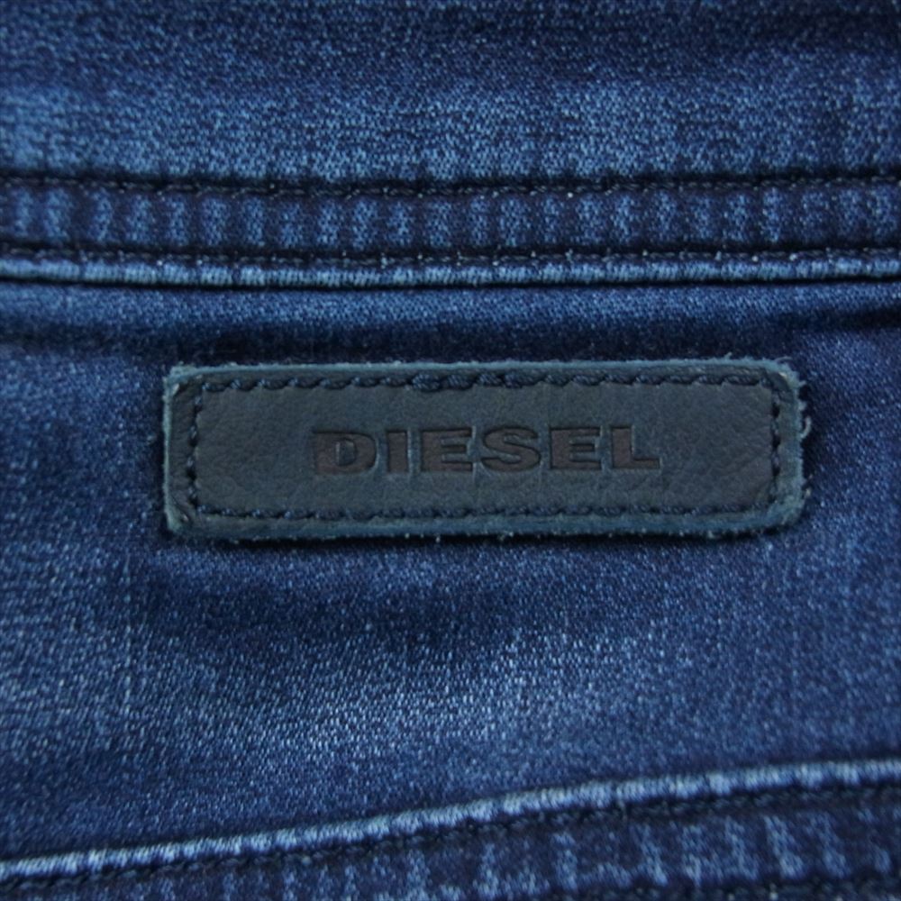 DIESEL ディーゼル 00T0030600S KROOLEY CB-NE ジョグジーンズ ダメージデニム インディゴブルー系 26 メンズ【古着】【中古】