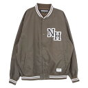 NEIGHBORHOOD ネイバーフッド 24SS 241TSNH－JKM04 BASEBALL JACKET ベースボール ジャケット ナイロン スタジャン NHワッペン刺繍 ブラウン系 L メンズ【古着】【中古】