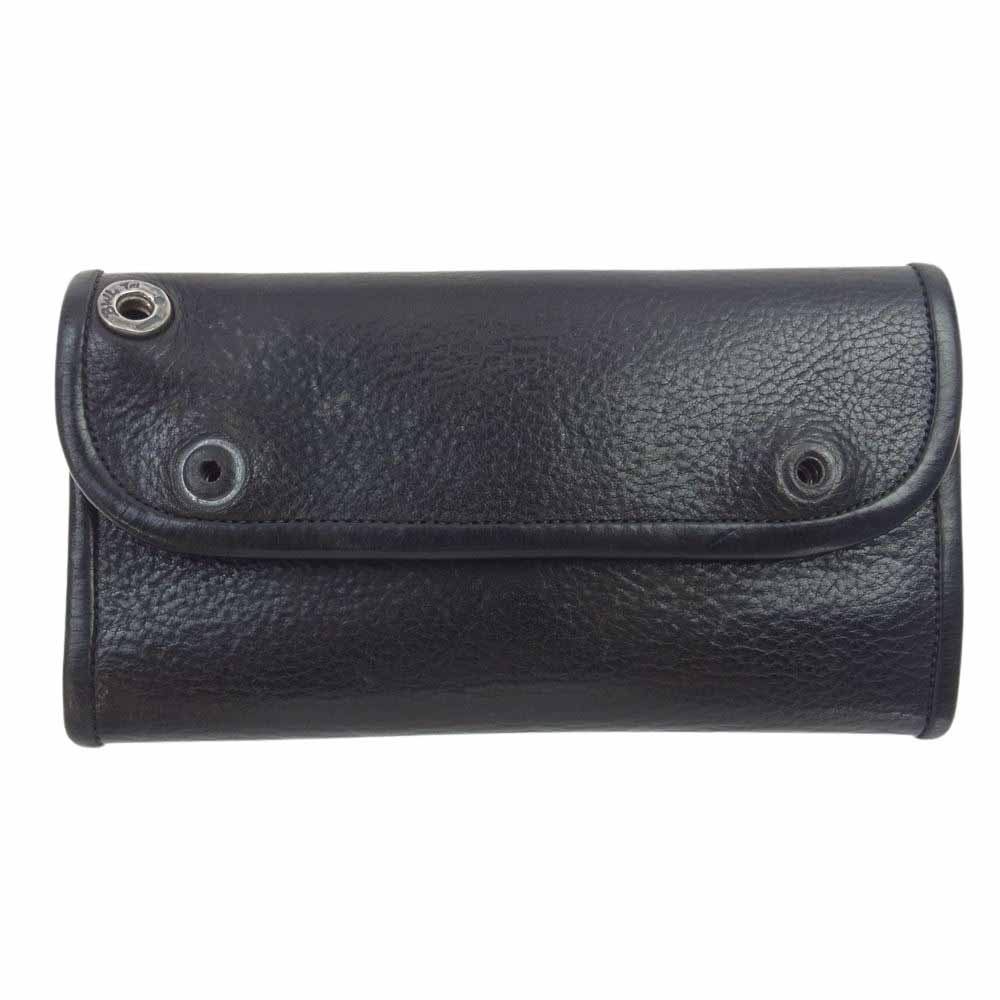 BILL WALL LEATHER ビルウォールレザー ウォレット ラージカレンシー ロングウォレット 長財布 ブラック系 メンズ【中古】