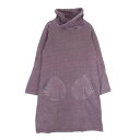 グッドオン Good On ROLL NECK SWEAT ONE PIECE ロールネック スウェット ワンピース 茶系 パープル系 S レディース