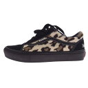 Supreme シュプリーム スニーカー 23AW × Vans Leopard Old Skool バンズ レオパード オールドスクール スニーカー ブラック系 26.5cm 【美品】 メンズ【中古】