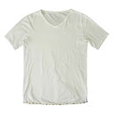 VISVIM ビズビム カットソー 13SS 0113105009002 SUBLIG V-NECK TEE Vネック パイピング Tシャツ 半袖 ホワイト系 1【中古】