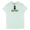 TMT ティーエムティー フラワー ロゴ プリント 半袖 Tシャツ 日本製 ホワイト系 S 【新古品】【未使用】 メンズ【古着】【中古】