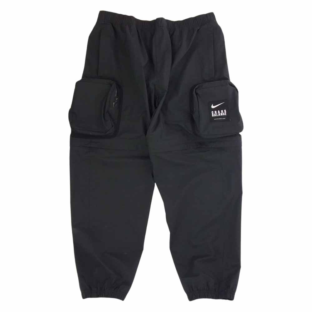 UNDERCOVER アンダーカバー パンツ 20AW CZ4704-010 × NIKE 2in1 PANTS ナイキ ナイロン カーゴ パンツ ブラック系 L メンズ【古着】【中古】