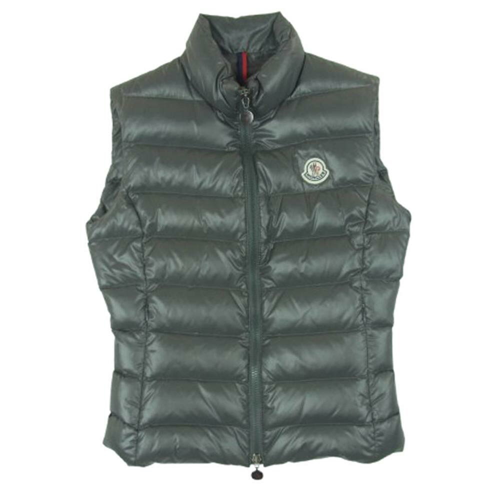 MONCLER モンクレール 120934830105 GHANY ガーニー ロゴワッペン ダウン ベスト ジャケット モルドバ製 グレー系 00 メンズ【古着】【中古】
