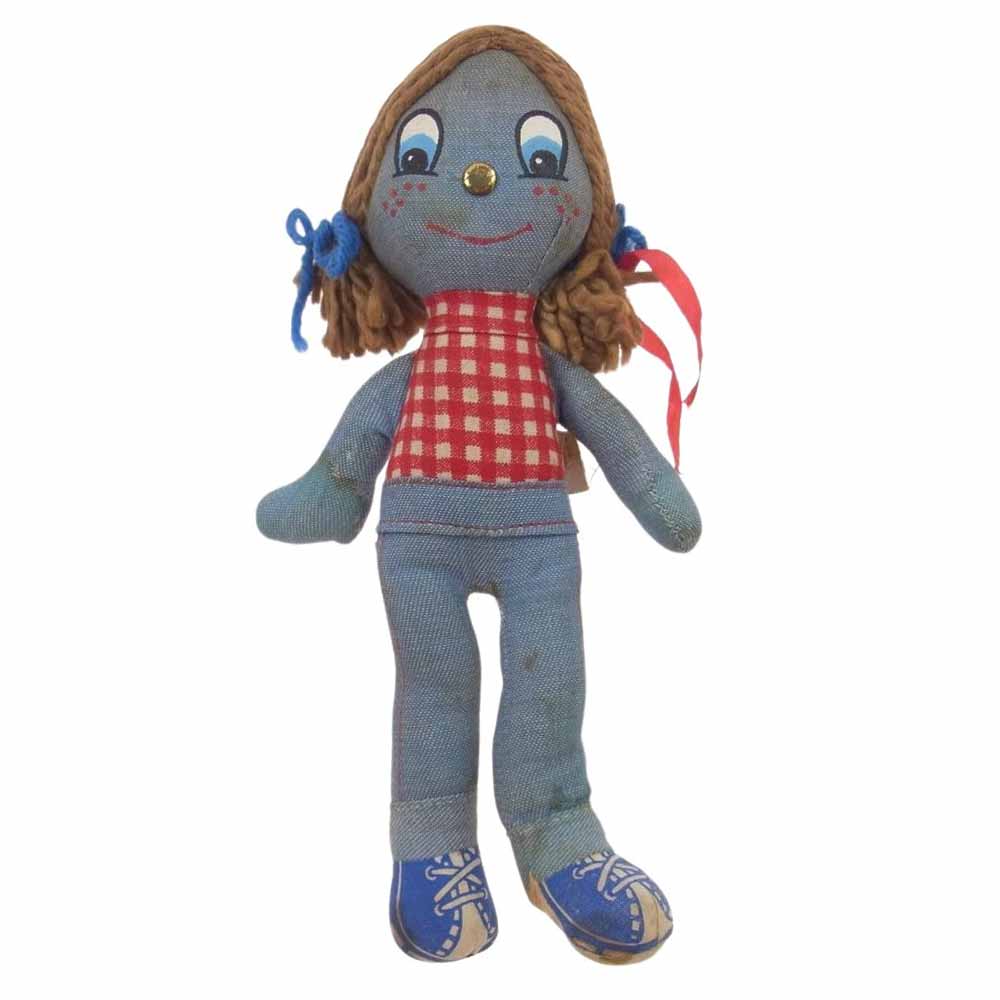 Levi's リーバイス その他アクセサリー vintage 70s Denim Rag Doll ニッカーボッカー社 ヴィンテージ デニム ラグ ドール ギンガム ぬいぐるみ Sサイズ相当 ライトブルー系 メンズ【中古】