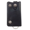 CHROME HEARTS クロムハーツ（原本無） キーケース KEY CASE クロス ボタン レザー キーケース ブラック系 メンズ【中古】