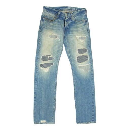 HYSTERIC GLAMOUR ヒステリックグラマー 0253AP02 SP加工 WR ダメージ クラッシュ加工 デニムパンツ インディゴブルー系 30 メンズ【古着】【中古】 HYSTERIC GLAMOUR ヒステリックグラマー 0253AP02 SP加工 WR ダメージ クラッシュ加工 デニムパンツ インディゴブルー系 30 メンズ【古着】【中古】
