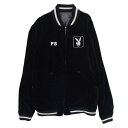 HYSTERIC GLAMOUR ヒステリックグラマー 12AW 1234AB01 × PLAYBOY プレイボーイ 野口強 リバーシブル ベロア ブルゾン ジャケット ブラック系 L メンズ【古着】【中古】