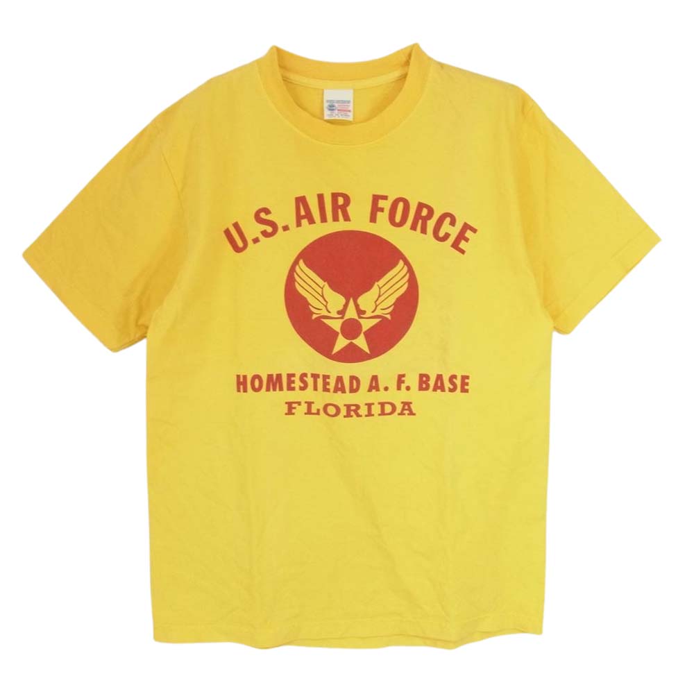 Buzz Rickson 039 s バズリクソンズ Tシャツ US.AIR FORCE プリント 半袖 Tシャツ イエロー系 S メンズ【古着】【中古】