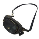 COACH コーチ レザー ウエスト ポーチ ショルダー バッグ シグネチャー柄 ブラック系 ブラウン系 レディース【中古】
