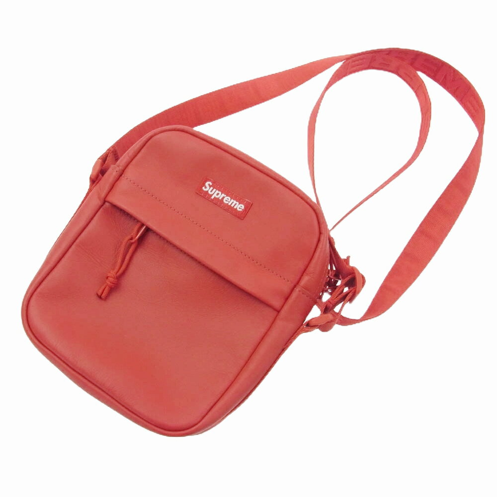 Supreme シュプリーム 23AW Leather Shoulder Bag レザー ショルダー バッグ レッド系 メンズ【中古】
