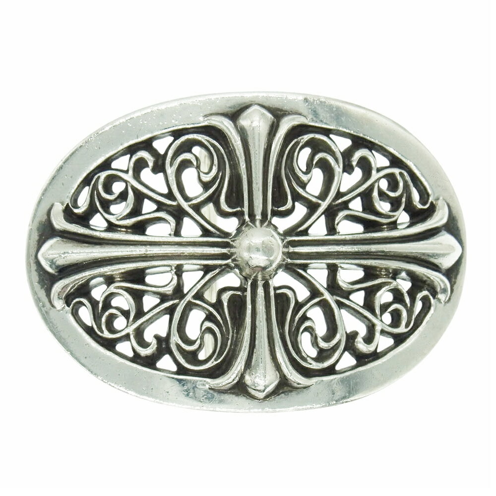 CHROME HEARTS クロムハーツ（原本有） BCKL OVAL 1.5 クラシック オーバル クロス ベルト バックル シルバー系 メンズ【中古】