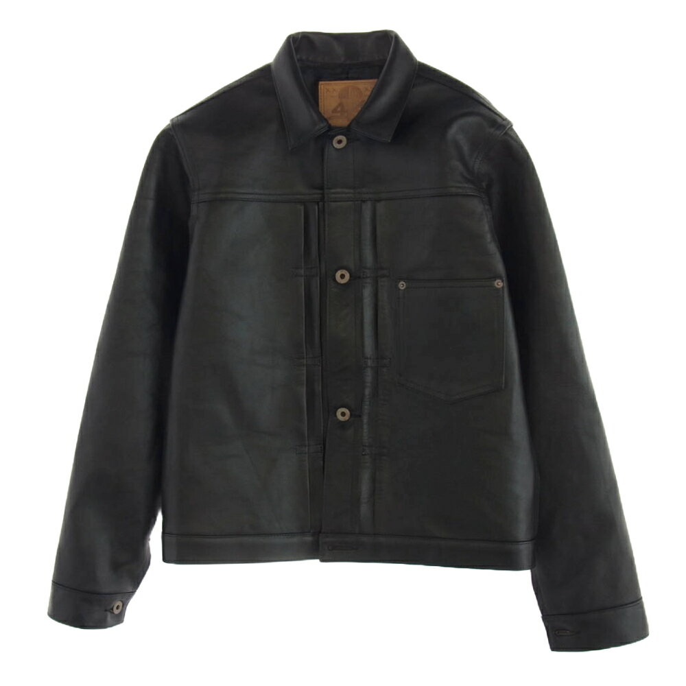 JELADO ジェラード JP94409 44 Leather Jacket Horse hide Semi aniline Finish 茶芯 ホースハイド レザー ジャケット ブラック系 M 【新古品】【未使用】 メンズ【古着】【中古】
