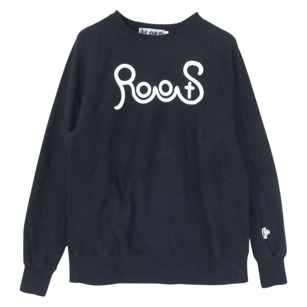 ティーアールサスペンション tr.4 suspension スウェット RootS CREW NECK SWEAT プリント クルーネック スウェット トレーナー ブラック ブラック系 M メンズ【古着】【中古】