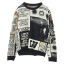 LOUIS VUITTON ルイ・ヴィトン 24SS RM241M CZU HQN32W ファンジン モチーフ マルチ ロゴ ニットセーター マルチカラー系 XL メンズ【古着】【中古】(4)