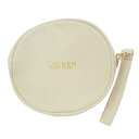 ローレンラルフローレン LAUREN RALPH LAUREN キャンバス ラウンド ポーチ 【美品】 レディース【中古】