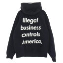 Supreme シュプリーム 18SS Illegal Business Hooded Sweatshirt プルオーバー パーカー フーディー ブラック系 XL メンズ【古着】【中古】