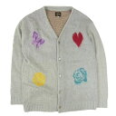 Needles ニードルス LQ376 × STUDIOUS ステュディオス Mohair Cardigan モヘア カーディガン ニット グレー系 M メンズ【古着】【中古】