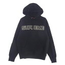 Supreme シュプリーム 18AW Perforated Leather Hooded Sweatshirt パンチング レザー ロゴ フーデッド スウェット シャツ パーカー ブラック系 S メンズ【古着】【中古】(4)