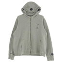 CHROME HEARTS クロムハーツ(原本無) GRP Y NOT Zip Up Hoodie ワイノット ダガー刺繍 クロスパッチ ヴァーティカルロゴ ジ...