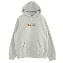 Supreme シュプリーム 22SS bling box logo hooded sweatshirt ブリング ボックス ロゴ フーディー スウェットシャツ グレー系 M メンズ【古着】【中古】