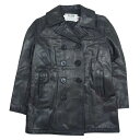 schott ショット US74 740N PEA JACKET 裏地キルティング オールレザー Pコート ブラック系 36【中古】