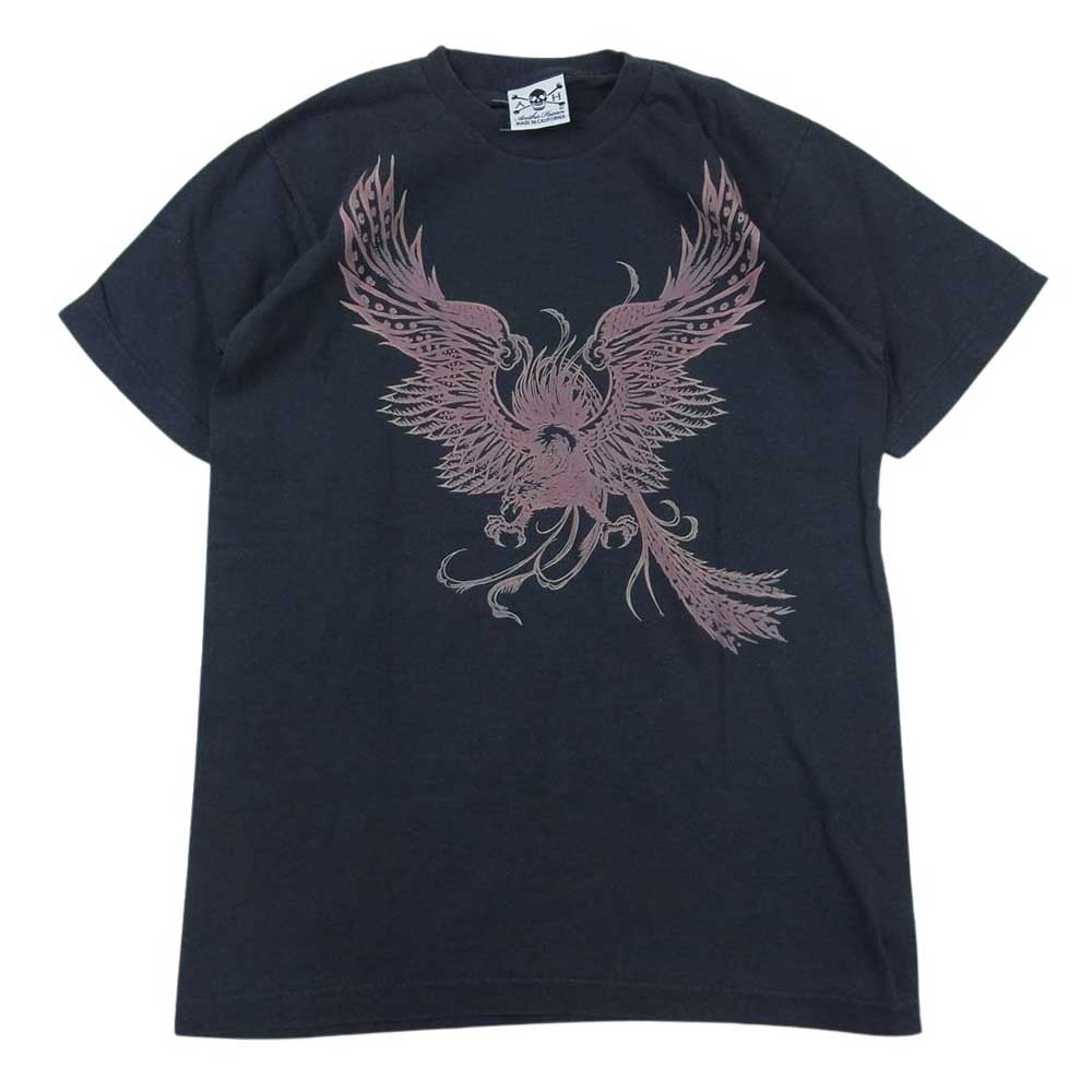 ANOTHER HEAVEN アナザーヘブン プリント 半袖 Tシャツ チャコール系 メンズ【古着】【中古】