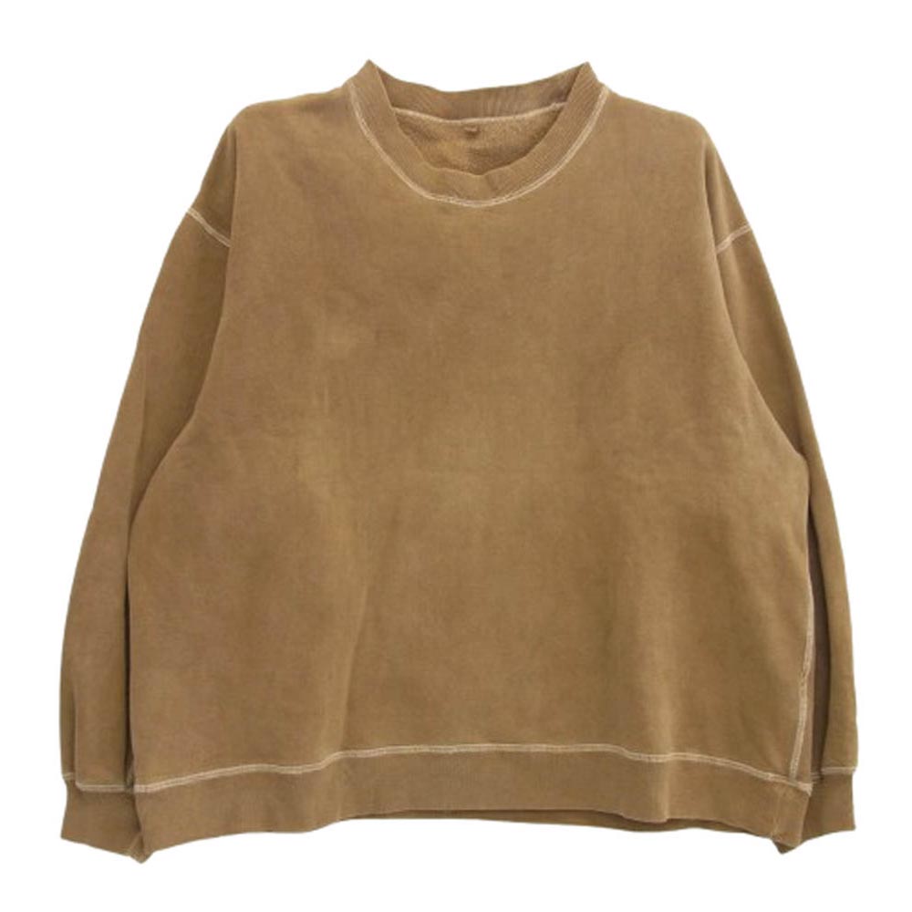 yoko sakamoto ヨーコサカモト BIG SWEAT 渋柿 吊り編み ビッグ クルーネック スウェットトレーナー ブ..