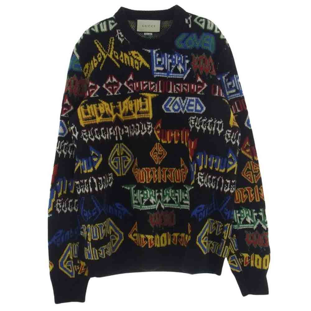 GUCCI å ˥å 18AW Metal Mix Wool Sweater ᥿ ˥å  ֥å ޥ顼...