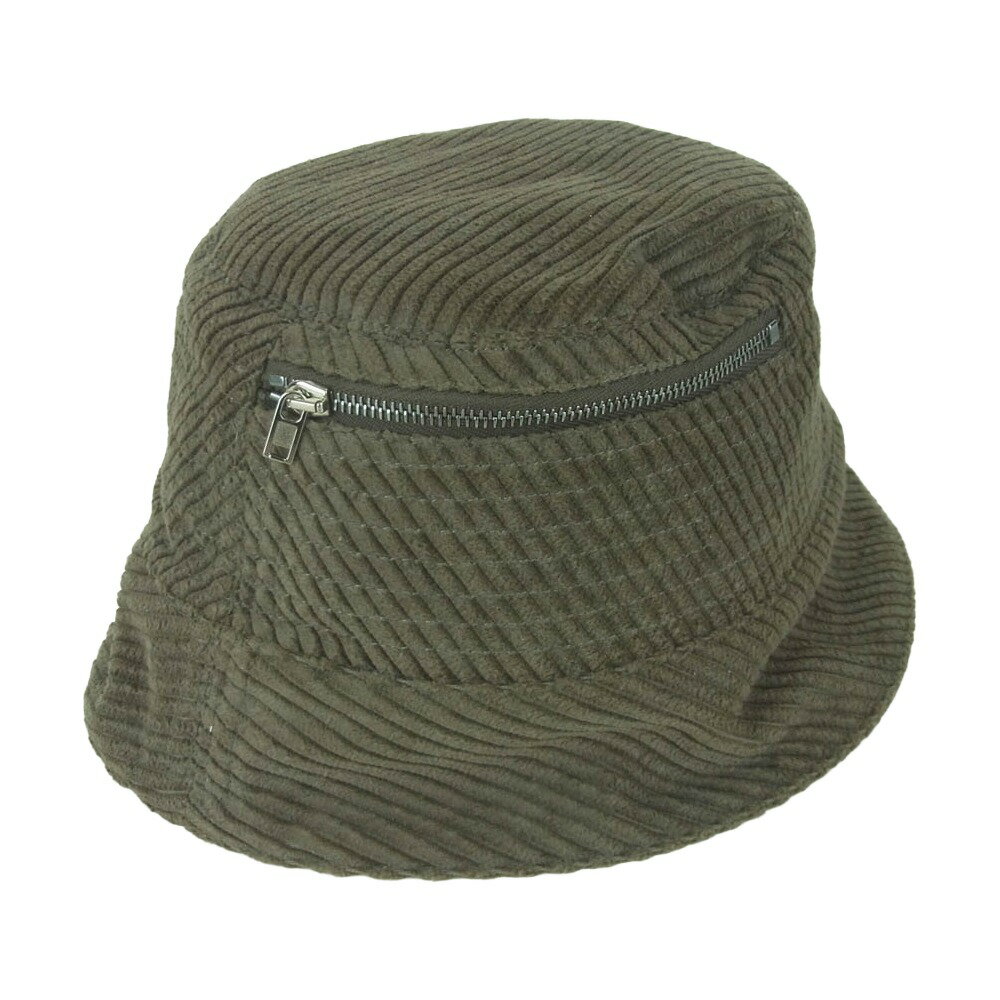 Rick Owens リックオウエンス DA02B4475-HC DRKSHDW ダークシャドウ Corduroy Bucket Hat コーデュロイ バケットハット 帽子 グレー系 DUST 34 メンズ【中古】