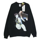WACKO MARIA ワコマリア 24SS INNOCENCE-WM-SS01 GHOST IN THE SHELL 攻殻機動隊 INNOCENCE イノセンス CREW NECK SWEAT SHIRT クルーネック スウェット シャツ ブラック系 L 【美品】 メンズ【古着】【中古】