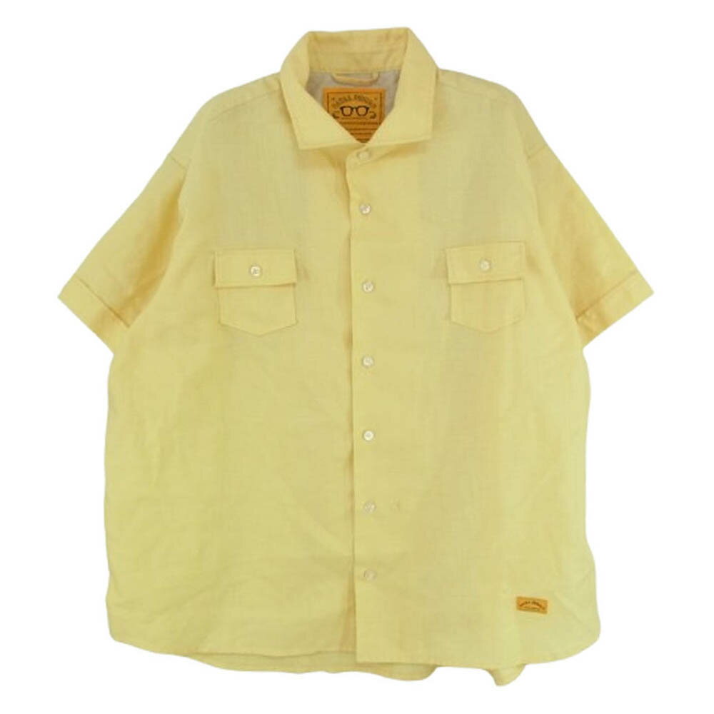 NATAL DESIGN ネイタルデザイン WIDE SHIRTS 半袖 シャツ イエロー系 S メンズ【古着】【中古】
