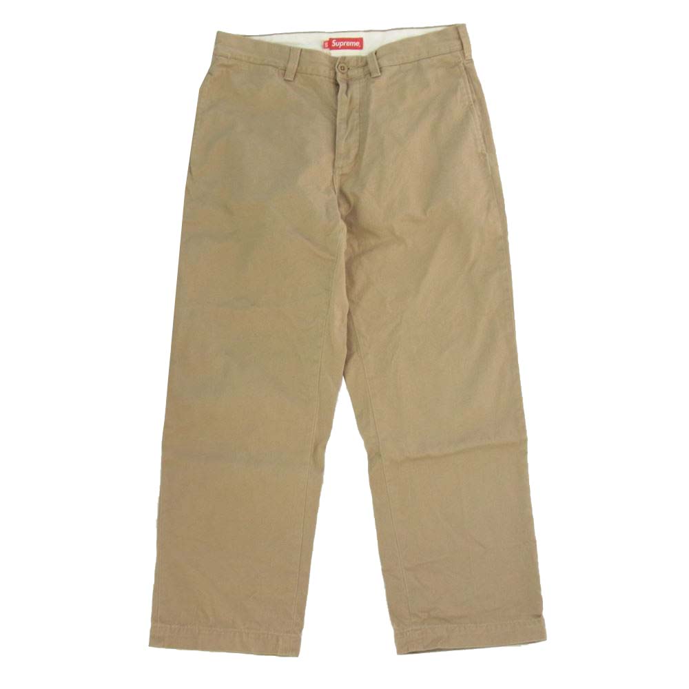 楽天ブランド古着 ライフ楽天市場店Supreme シュプリーム チノパンツ 23AW Chino Pant ピンナップ ガール ロゴ ワッペン チノパン コットン パンツ ライトブラウン系 30 メンズ【古着】【中古】