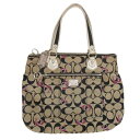 COACH コーチ G1120-18711 シグネチャー ワンショルダーバッグ ブラック系 レディース【中古】