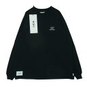 WTAPS ダブルタップス 23AW 232ATDT-CSM13 AII 02 COTTON WUT ロゴ刺繍 ロングスリーブ 長袖 Tシャツ ロンT カットソー ブラック系 03 【新古品】【未使用】 メンズ【古着】【中古】