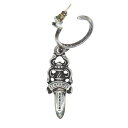 CHROME HEARTS クロムハーツ(原本無) ピアス No5 DAGGER #5 ダガーフープ ピアス シルバー系 メンズ【中古】(4)