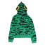 A BATHING APE アベイシングエイプ IN LUKEWARM WATER フルジップ フィッシュ パーカー グリーン系 XS ..